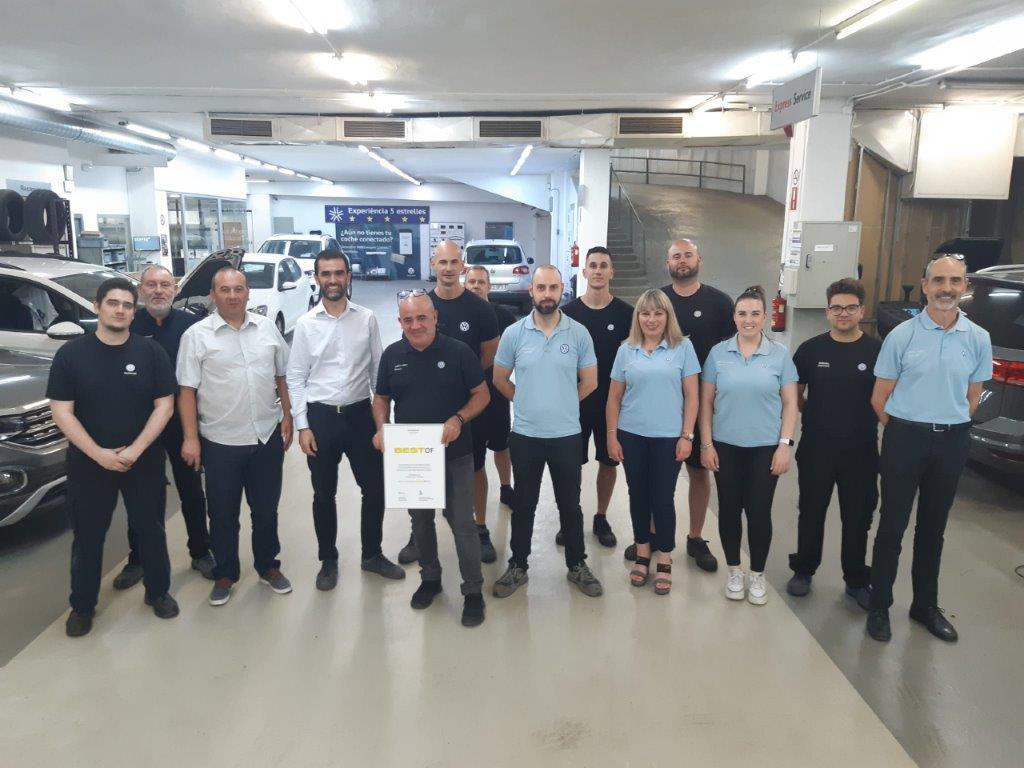 Volkswagen España concede el certificado Best Of 2021 a Motorsol Volkswagen Barcelona