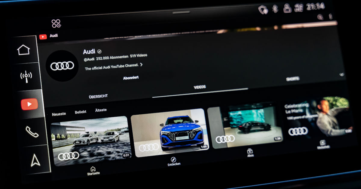 Audi introduce YouTube en sus sistemas de infoentretenimiento